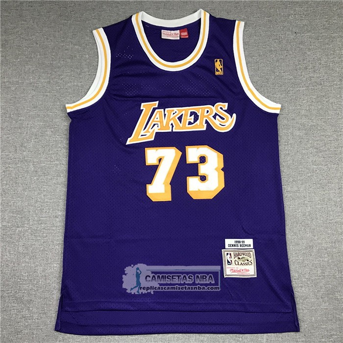 Camiseta Los Angeles Lakers Dennis Rodman Mitchell & Ness 1998-99 Violeta
